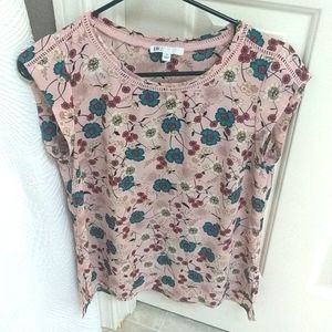 Light pink floral blouse